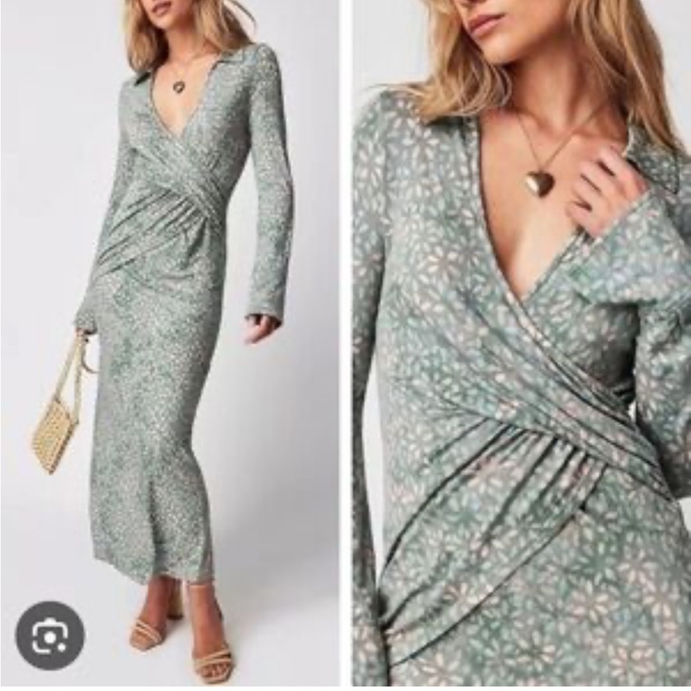 NWOT FREE PEOPLE shayla floral wrap dress